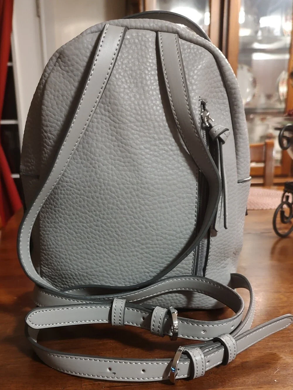 Fiorelli Light Gray Pebbled Mini Backpack